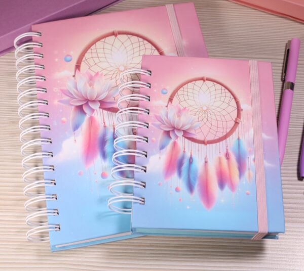agenda y libreta pequeña atrapa sueños flor de loto